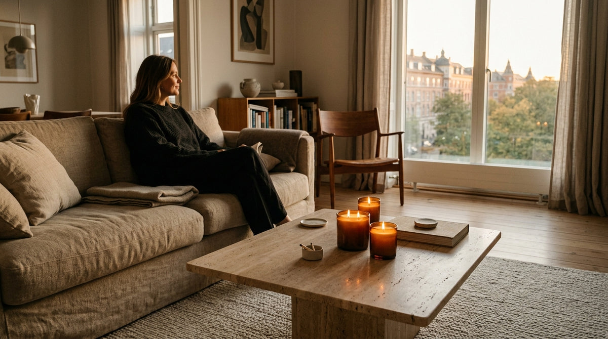 The living room settles