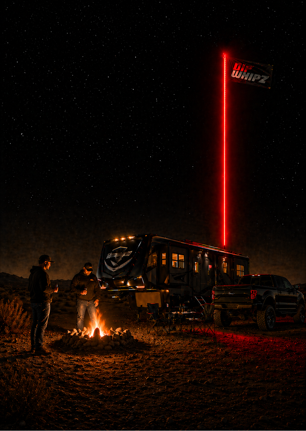 Dip Whipz illuminated outdoor flag
